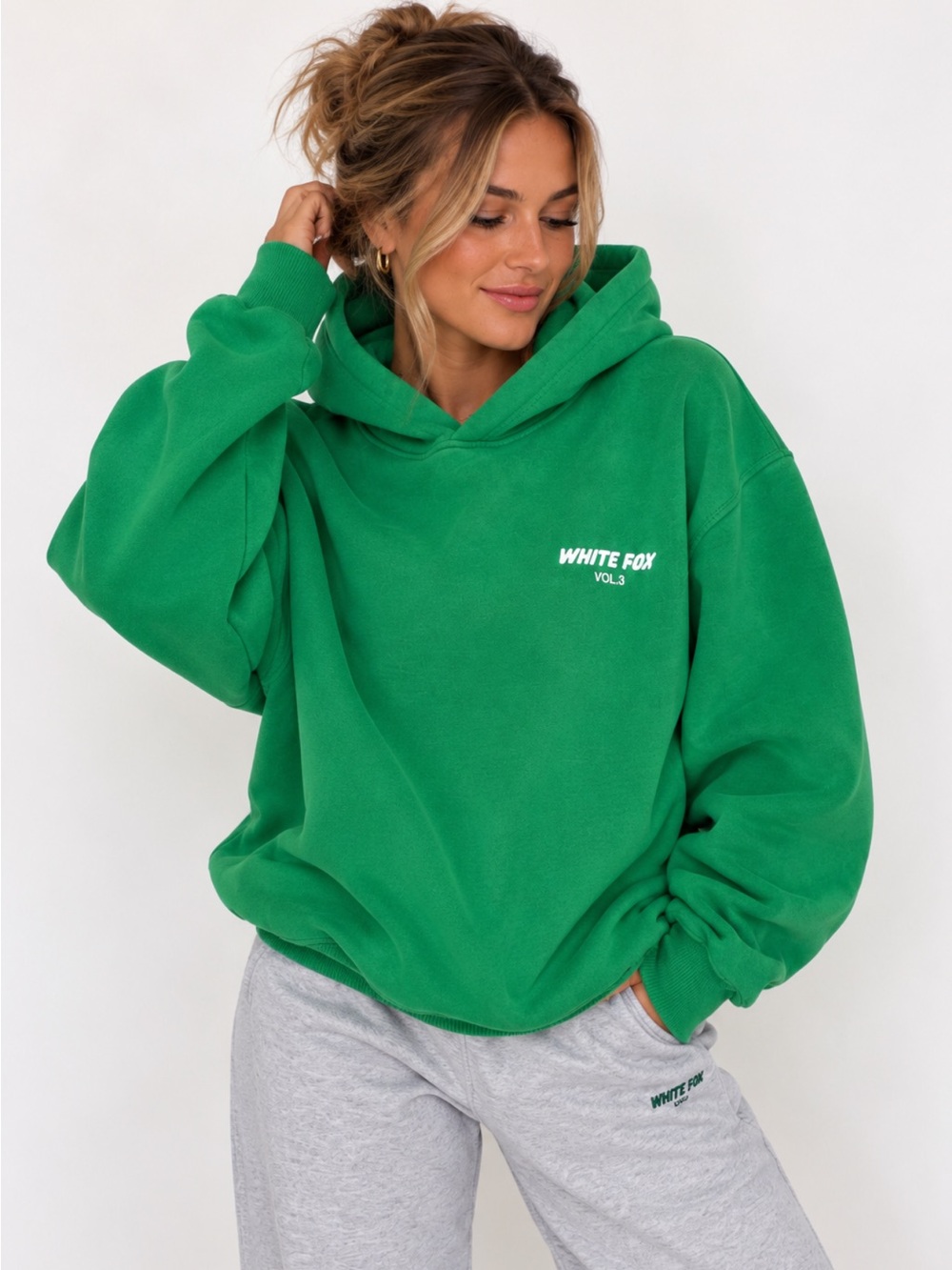 White Fox Boutique Vol.3 Green oversized Hoodie